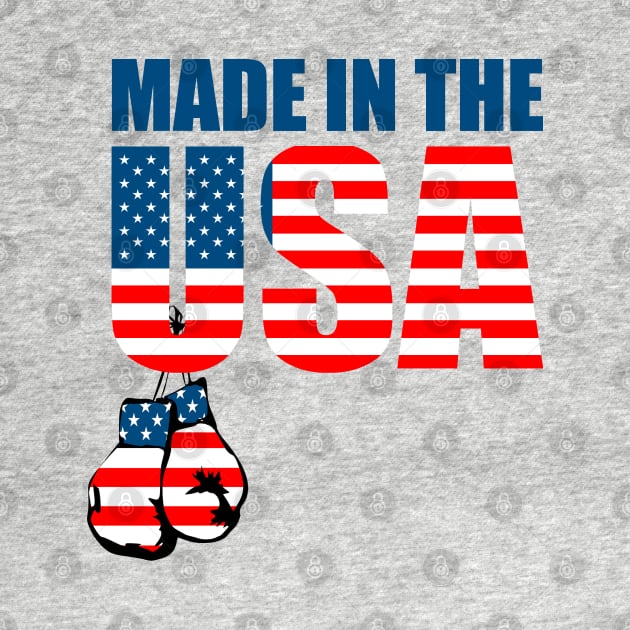 Made in the USA American Flag Design Boxing Gloves by kingelithe3rd